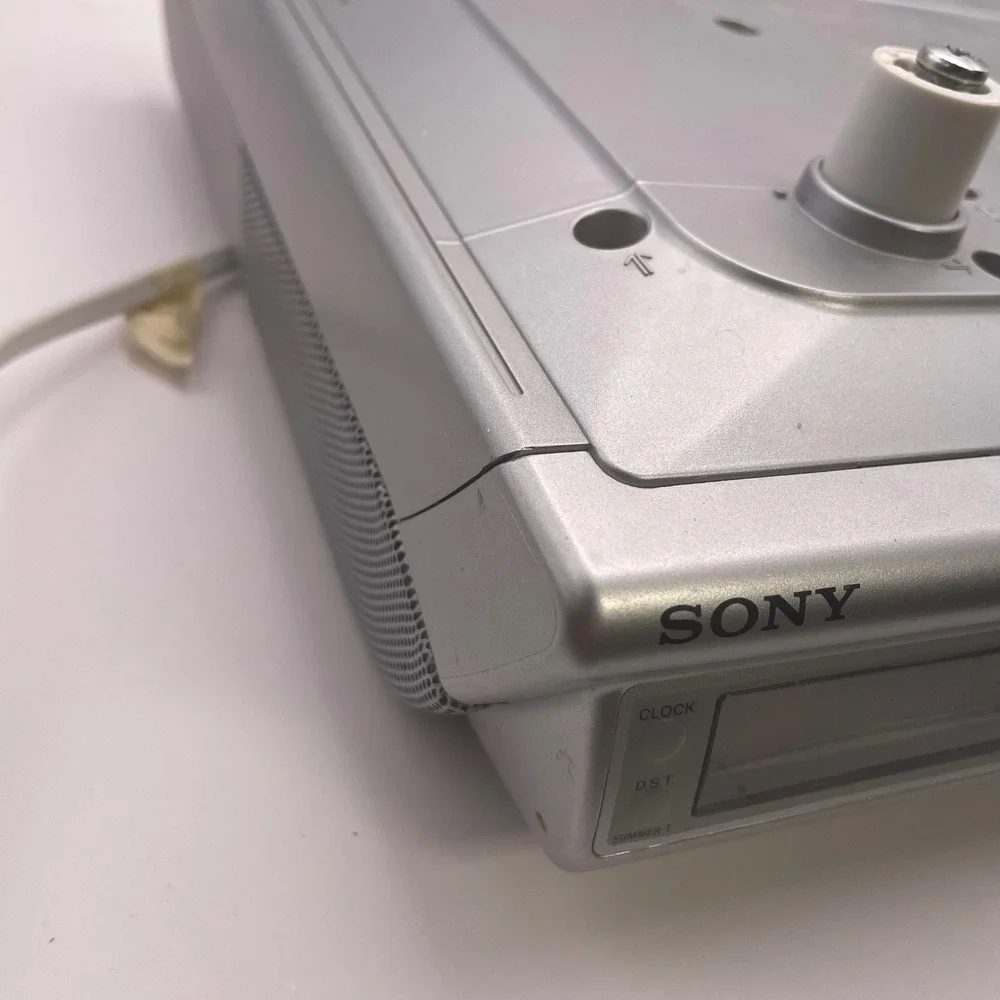 Sony ICF-CD543RM Under Cabinet CD Clock Radio Mega Bass Silver FM AM Weather